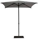 Ombrellone da Giardino 2x2 m Palo Ø38 mm in Alluminio Tessuto Dralon Acrilico Border Grigio