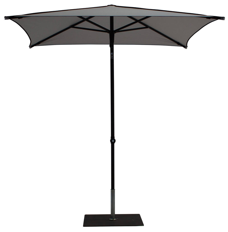 Ombrellone da Giardino 2x2 m Palo Ø38 mm in Alluminio Tessuto Dralon Acrilico Border Grigio