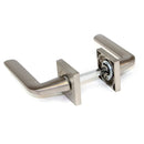 Maniglie Sydney per Porta da Interno con Rosetta 50 x 50 mm Alluminio e Zama Nickel 5 Set. Emuca