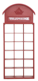 Bacheca Cabina Telefonica Portaoggetti 52x15x120 cm in Ferro 