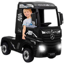 Camion Elettrico Truck per Bambini 12V con Licenza Mercedes Actros Nero