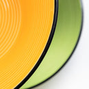 Set Cucina Verde Arancio e Legno 6 Pezzi