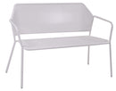 Panchina 2 Posti da Giardino 121x59x48/84 cm in Metallo Austin Bianca