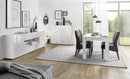 Mobile Buffet 2 Ante 4 Cassetti 240x42x84 cm in Legno TFT Praga Bianco Lucido