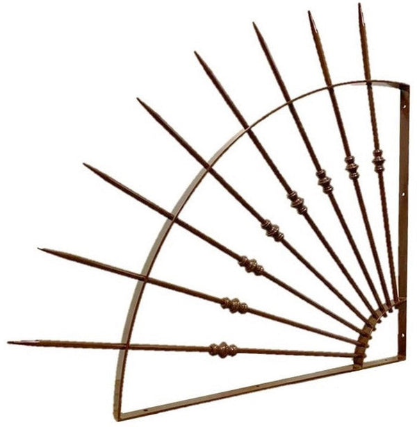 Barrière anti-intrusion avec pointes en acier pour balcon ou terrasse marron Poggiolo online