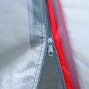 Tenda da Campeggio per 6 Persone 4,55x2,3x1,8m con Pali in Fibra di Vetro Grigia