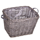 Porta Legna Rettangolare in Vimini Larghezza 55 cm