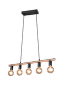 Lampada a Sospensione da Interno a LED in Metallo Nero Opaco