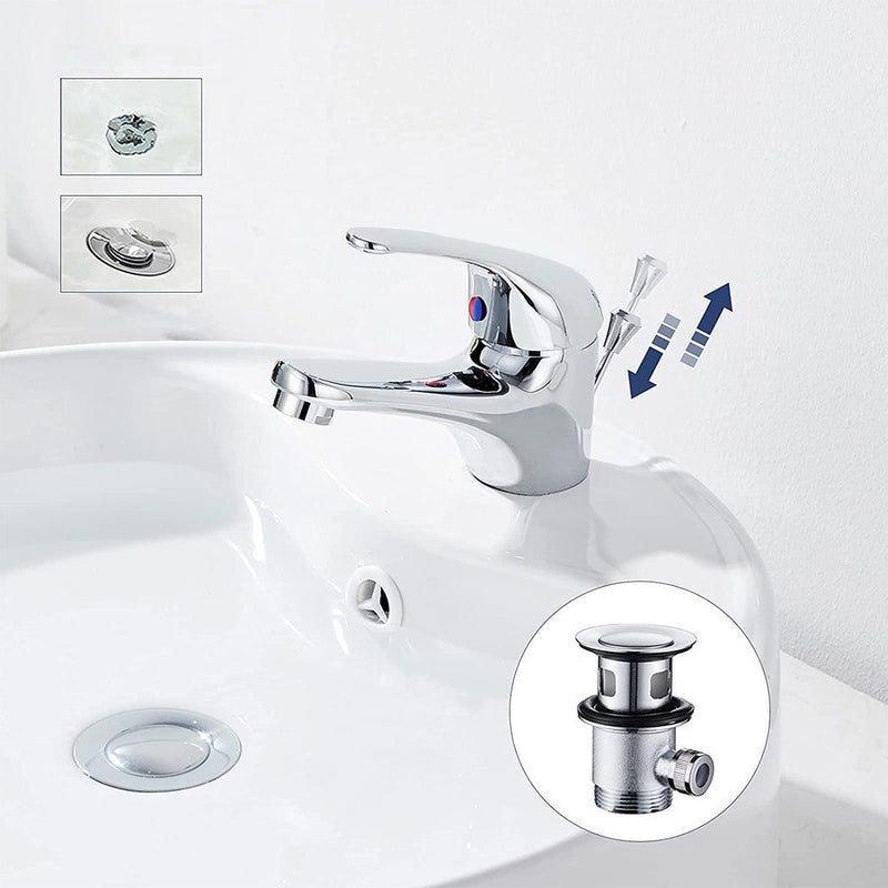 Rubinetto Lavabo in Acciaio Inossidabile Futura con Scarico Pop-Up