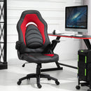 Sedia da Gaming Ergonomica 66,5x51x115-125 cm in Similpelle  Nera e Rossa