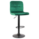 Set 2 Sgabelli 44x38x63/82 cm in Velluto con Base Nera Ottanio