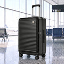 Valigia Rigida Media 71 L 66x43x28 cm Espandibile con 4 Ruote e Lucchetto TSA in ABS Nero      