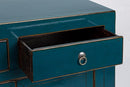 Credenza 2 Ante 2 Cassetti 91x43x84h cm Jinan Blu 