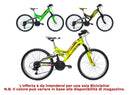 Bicicletta MTB Ragazzo 24” 6 Velocità Vyper Biammortizzata Giallo o Nero o Verde