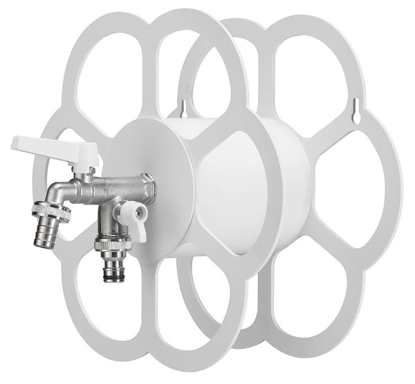 acquista Belfer 42/FR Support de tuyau mural en métal blanc avec robinet double sortie