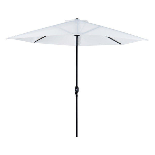 Parasol de jardin en aluminium 2,95x2,50m avec manivelle blanche sconto