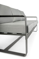 Divano da Giardino 3 Posti 194x78x84h cm in Alluminio e PP Merrigan Antracite 