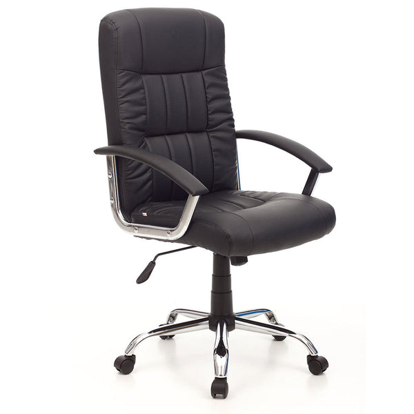 Fauteuil Visiteur de Bureau en Similicuir Fixe Leader Noir prezzo