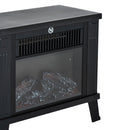 Camino Elettrico da Terra Effetto Fiamma 600W/1200W Nero 