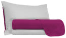 Set Lenzuola Sopra Sotto e Federe Doubleface Fuxia\/Grigio Chiaro