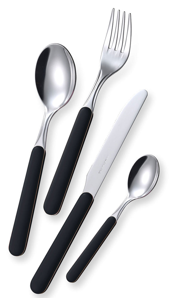 acquista Servizio Set di Posate 24 Pezzi in Acciaio Eme Bonita Nero 1