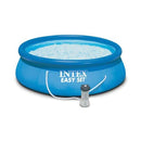Piscina Autoportante Fuori Terra Rotonda H91x457cm Intex con Pompa Scaletta e Teli Easy Set 457