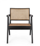 Poltrona Soggiorno 59x68x73 cm Yves in Legno Nero