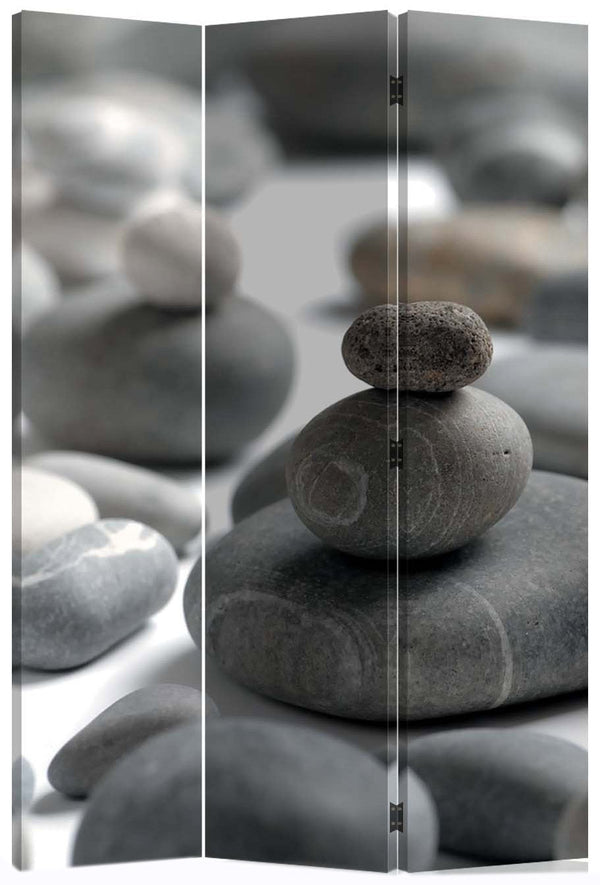 sconto Paravent Separè 3 Panneaux 120x180cm Tosini Stones Toile Imprimée