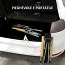 Sedia da Campeggio Pieghevole 74x59,5x98 cm con Schienale Regolabile in Alluminio e Poliestere Nero  