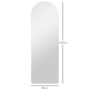 Specchio da Parete ad Arco con Luce LED Dimmerabile Touch 40x3x120 cm   