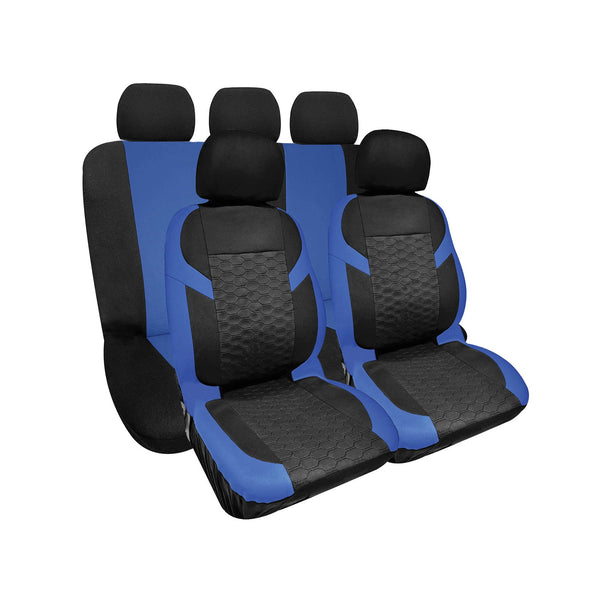 acquista Jeu de Housses Universelles de Sièges Avant et Arrière en Polyester Bleu de Lyon et Éponge