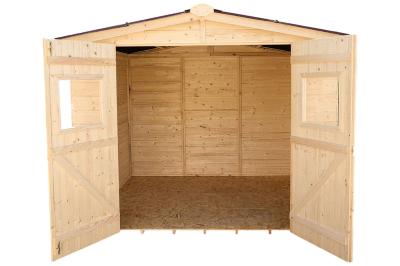 Casetta Box da Giardino 2,4x2,4 m con Pavimento in Legno Picea Massello 16mm Eden