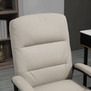 Sedia Poltrona Direzionale da Ufficio 64x69x108-118 cm in Similpelle Grigio Chiaro