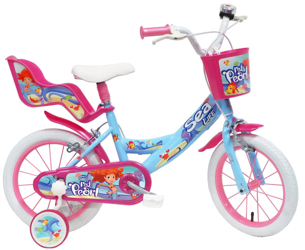 online Vélo Fille Sea Life 14" 2 Freins Marine Vert et Rose