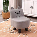Sedia Poltrona per Bambini 30x30x45 cm Design Orsetto Morbido Grigio