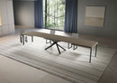 Tavolo Allungabile 200/460x90 cm Niket Tortora Gambe Antracite      