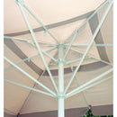 Ombrellone Telescopico da Giardino in Alluminio 4X4m con Manovella Vorghini ConTract Bianco e Tortora