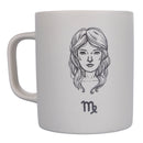 Tazza Zodiaco "vergine" Ø8x10 cm in Bone China VdE Tivoli 1996 Bianco