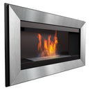 Camino a Bioetanolo da Parete 88x51 cm Flig Las Vegas Silver Senza Vetro