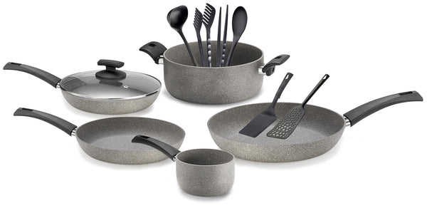 sconto Batterie de cuisine 12 pièces Olympia Rockers en aluminium antiadhésif