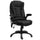 Fauteuil de bureau massant présidentiel en tissu noir