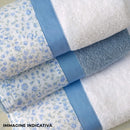 Set Spugna 4 Pezzi Asciugamani Viso + Ospite con Balza Stampata Garrini Emily Sabbia