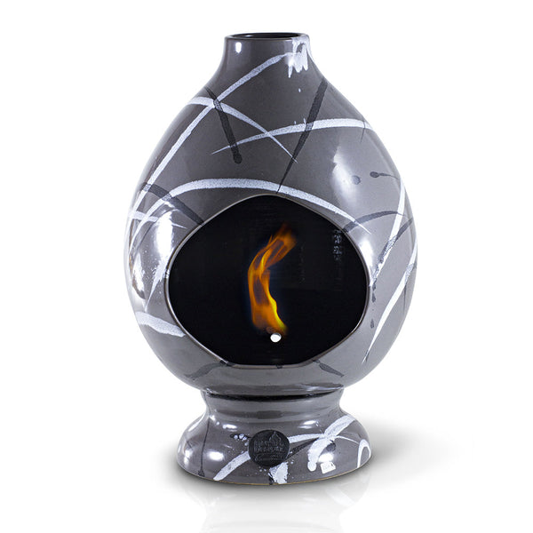 Cheminée au sol en céramique au bioéthanol 35x60 cm Ferazzoli Arabic Mud Sketches prezzo