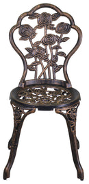 Set Tavolo e 2 Sedie da Giardino in Alluminio Verona Bronzo