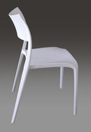 Set 4 Sedie da Giardino in Polipropilene Vandi Bianche