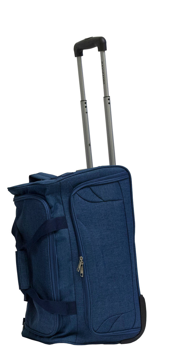 sconto Borsone Trolley Bagaglio a Mano Ultraleggero con Ruote in Poliestere Ravizzoni Bacco Blu