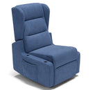 Poltrona Alzapersona Elettrica 71x79x106 cm in Tessuto Bilbao Blu