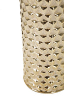 Lampada da Tavolo Glam Gold 30x47,5x30 cm in Ceramica Bianco/Oro