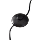 Lampada da Terra in Tessuto e Acciaio Inox 120 cm Bianco 