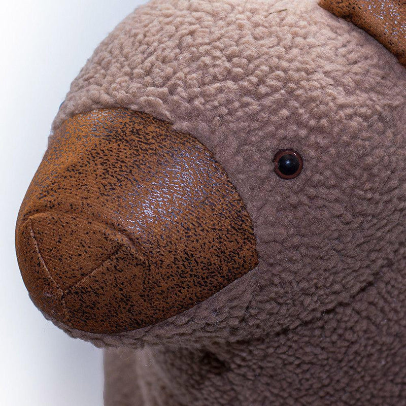 Sgabello Pouf Poggiapiedi per Bambini 68x35x38-53 cm Lama Marrone Divina Home